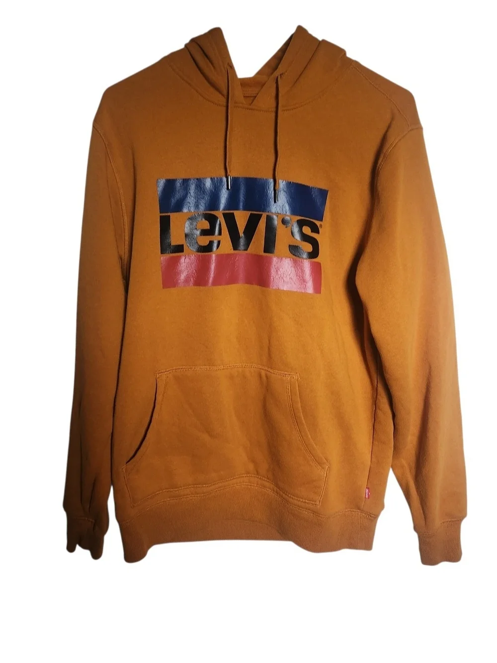 Levi's Men's Graphic  Hooded Sweatshirt With Pocket Autumn Orange Size M- Unisex